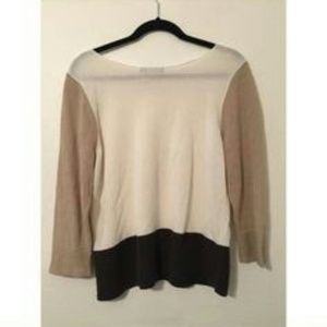 NWOT Nic+Zoe Cotton Blend Color block Sweater Sz M